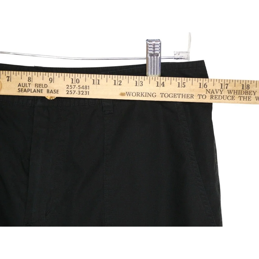 Lauren Ralph Lauren Cargo Pants Womens Size 8 Black Cropped Casual - Picture 8 of 13